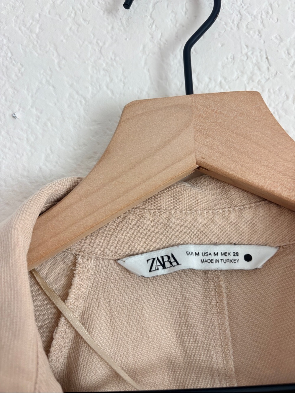 Zara Cream Button-Front Midi Shirt Dress - Picture 4 of 9